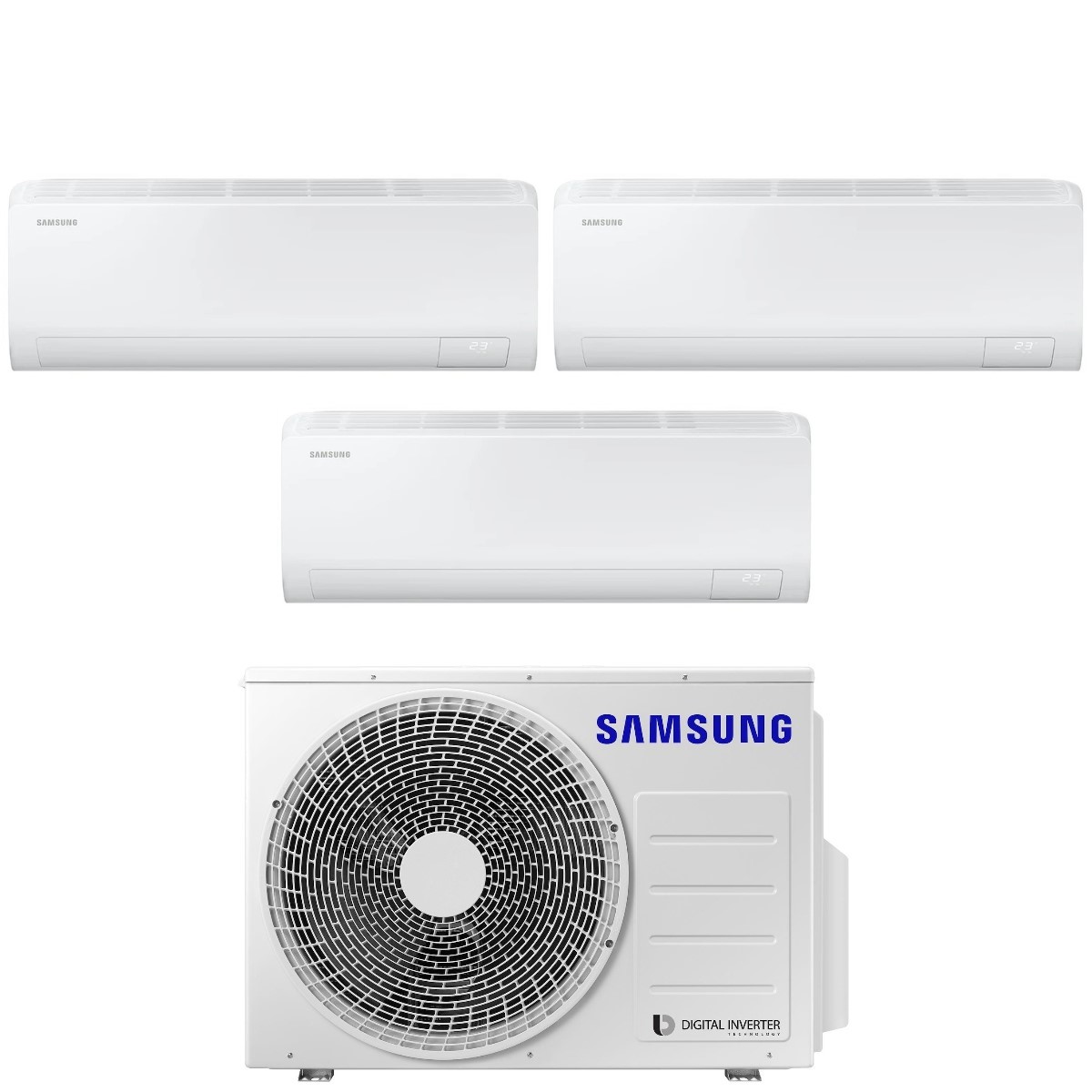 Climatizzatore Condizionatore Samsung Trial Split Inverter serie CEBU S2 9+12+18 con AJ068TXJ3KG R-32 Wi-Fi Integrato 9000+12000+18000