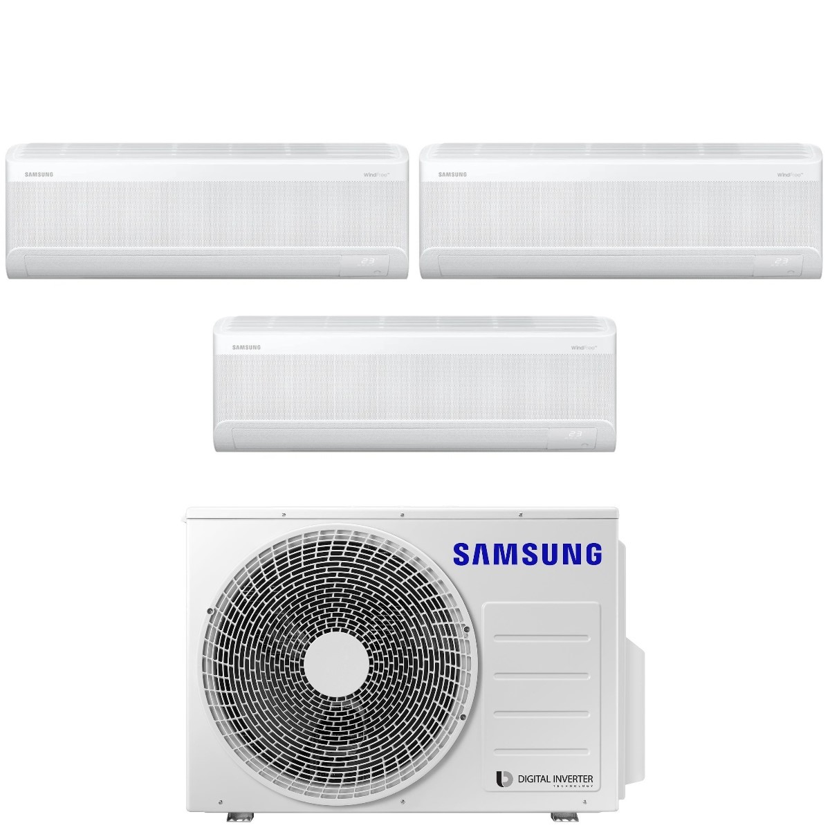 Condizionatore Samsung Trial Split WINDFREE ELITE S2 9+9+12 con AJ052TXJ3KG R-32 Wi-Fi integrato
