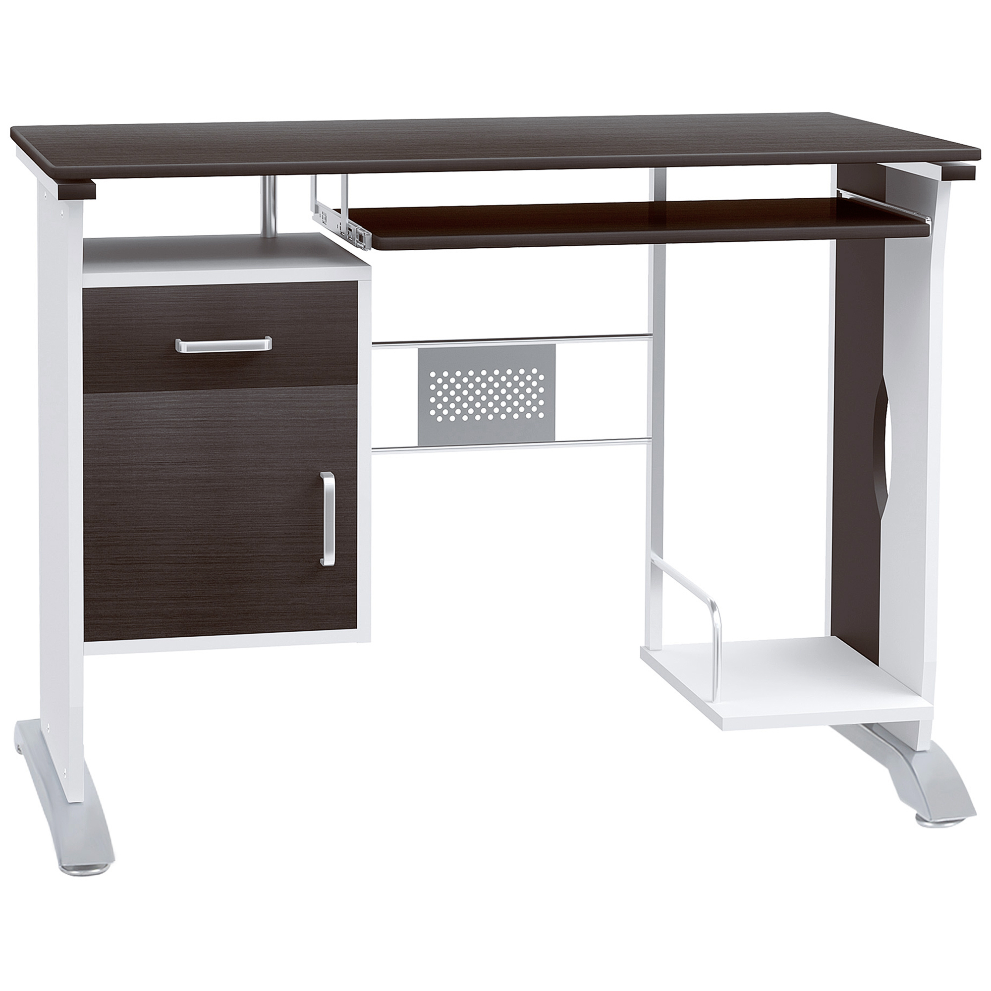 Easycomfort Scrivania per Computer Porta PC, Scrivania per Cameretta e Ufficio con Cassetto Legno 100x52x75 cm