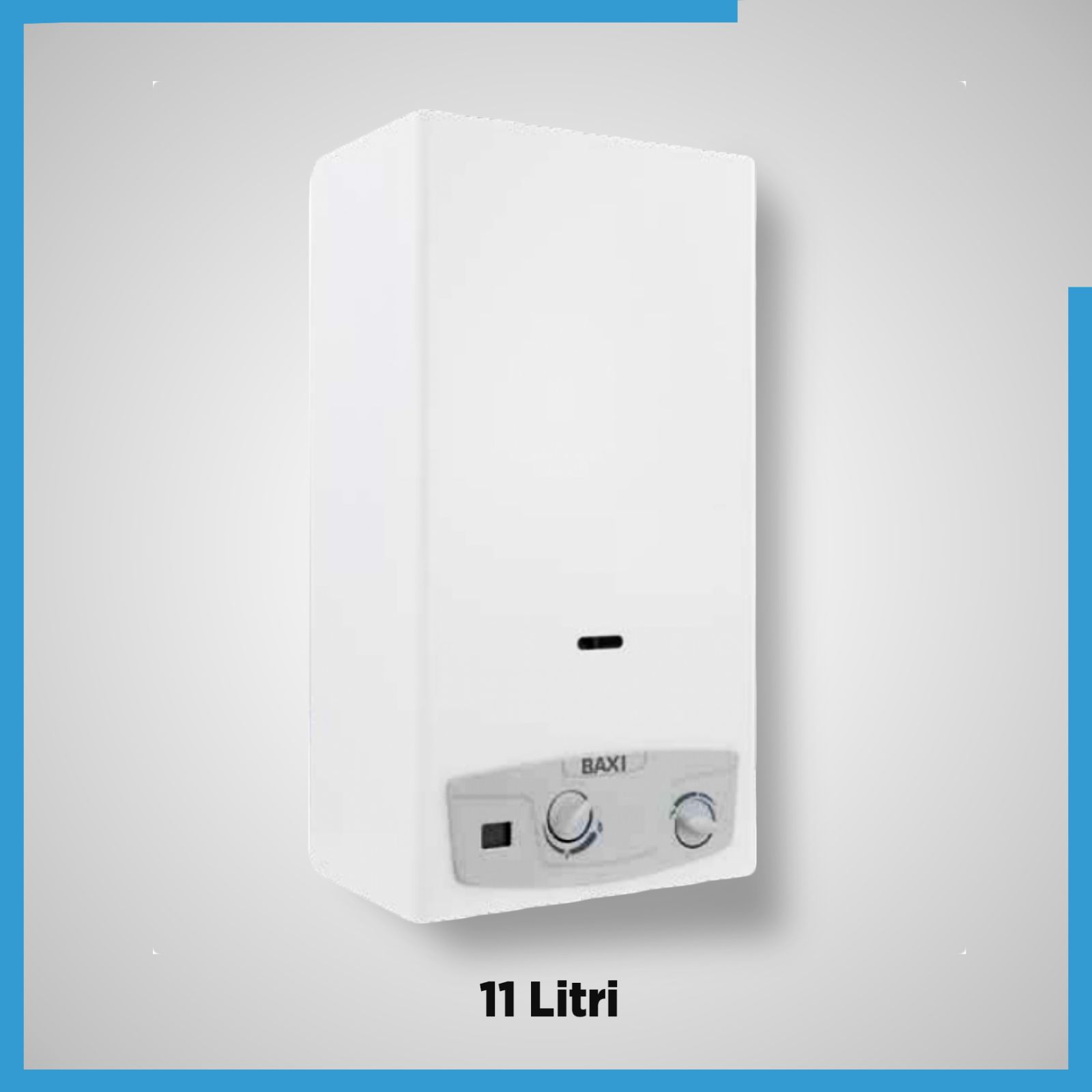 Scaldabagno a camera aperta Baxi ACQUAPROJET+ BLUE 11i Metano Low NOx A7698573 a Tiraggio Naturale