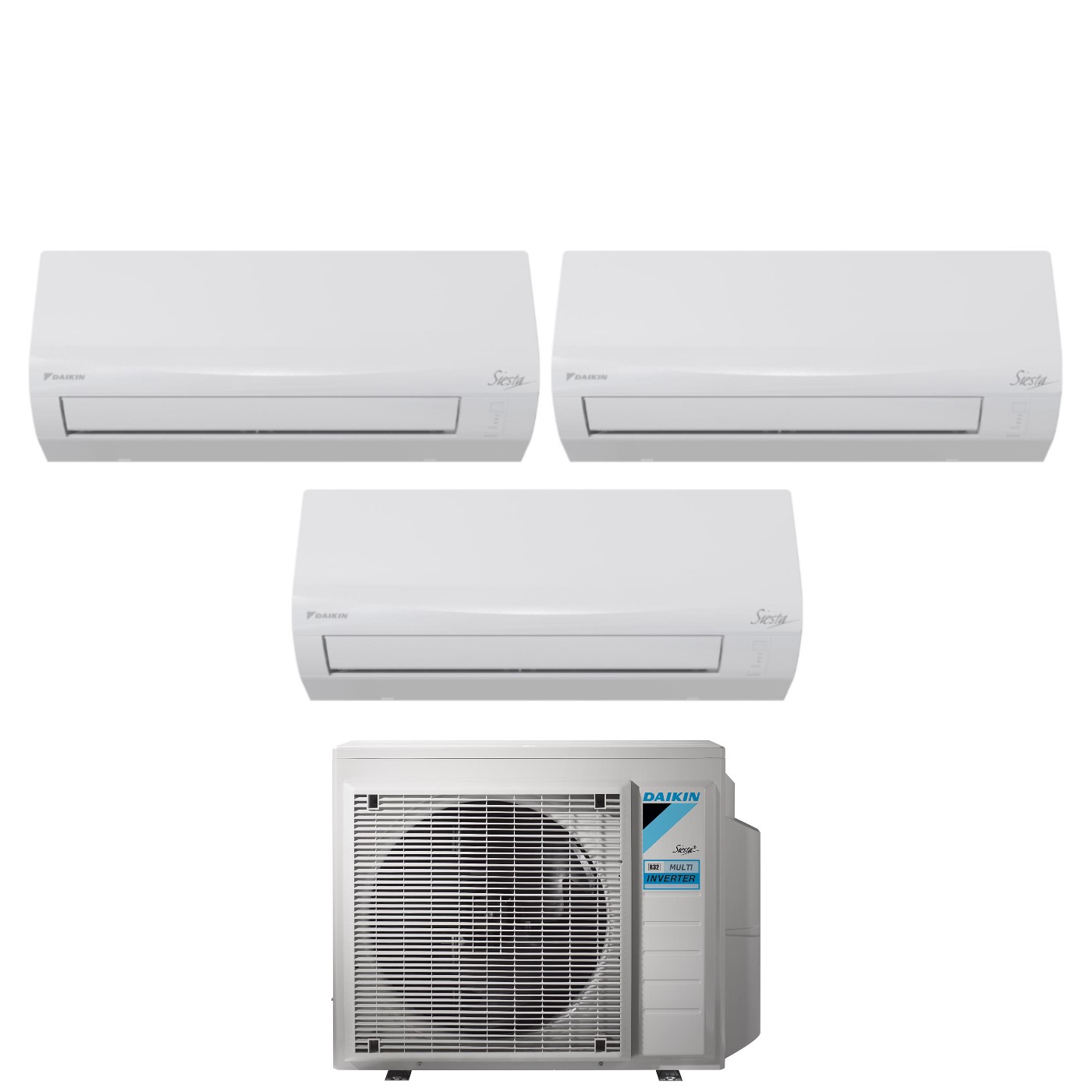 Climatizzatore Condizionatore Daikin Trial Split Inverter serie SIESTA 9+9+12 con 3AMXF52A R-32 Wi-Fi Integrato 9000+9000+12000