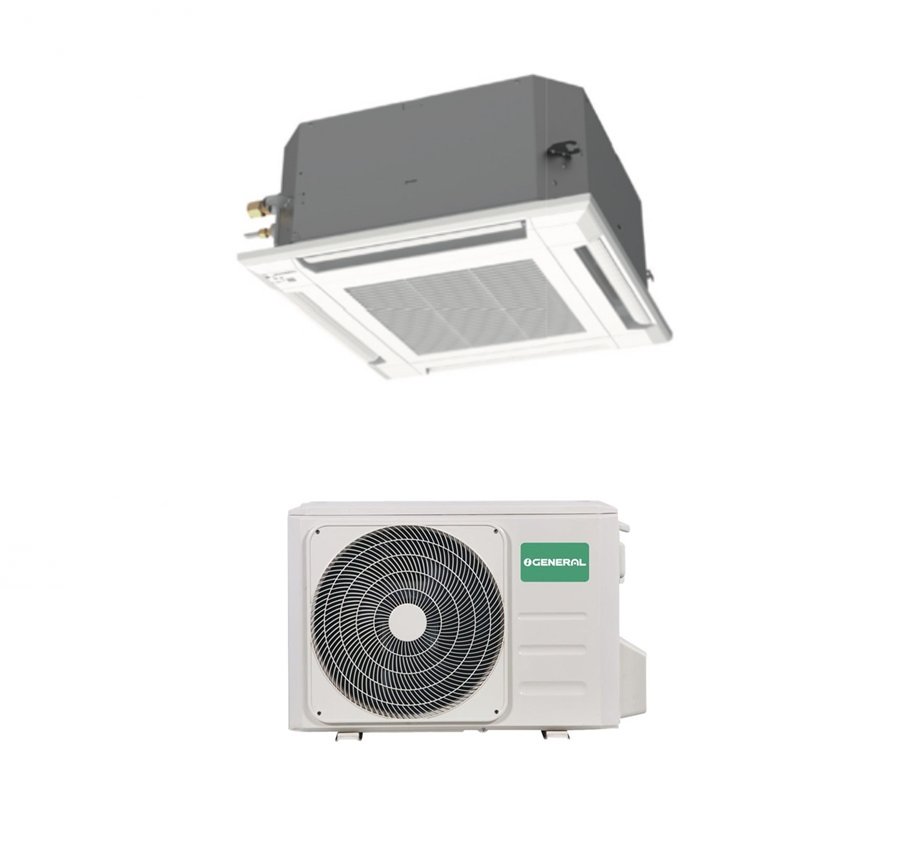 Climatizzatore Condizionatore Fujitsu General Cassetta A Flusso D'Aria Circolare Inverter Trifase 36000 btu AUX36KRLB-ET Con comando e con Pannello