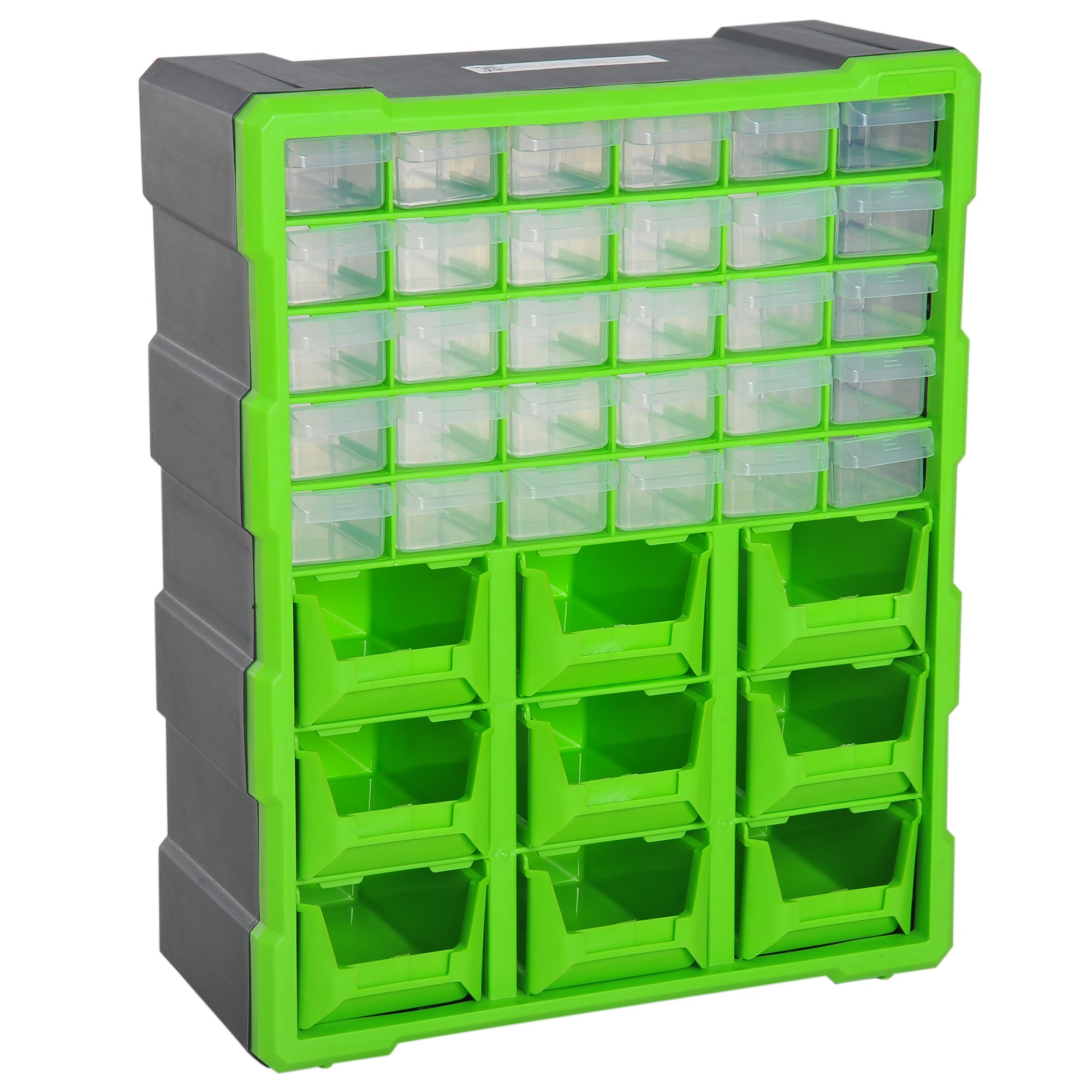 Easycomfort Cassettiera Box Porta Minuteria per Officina con 30 Cassetti e 9 Scatole Grandi in Plastica 38 x 16 x 47.5cm