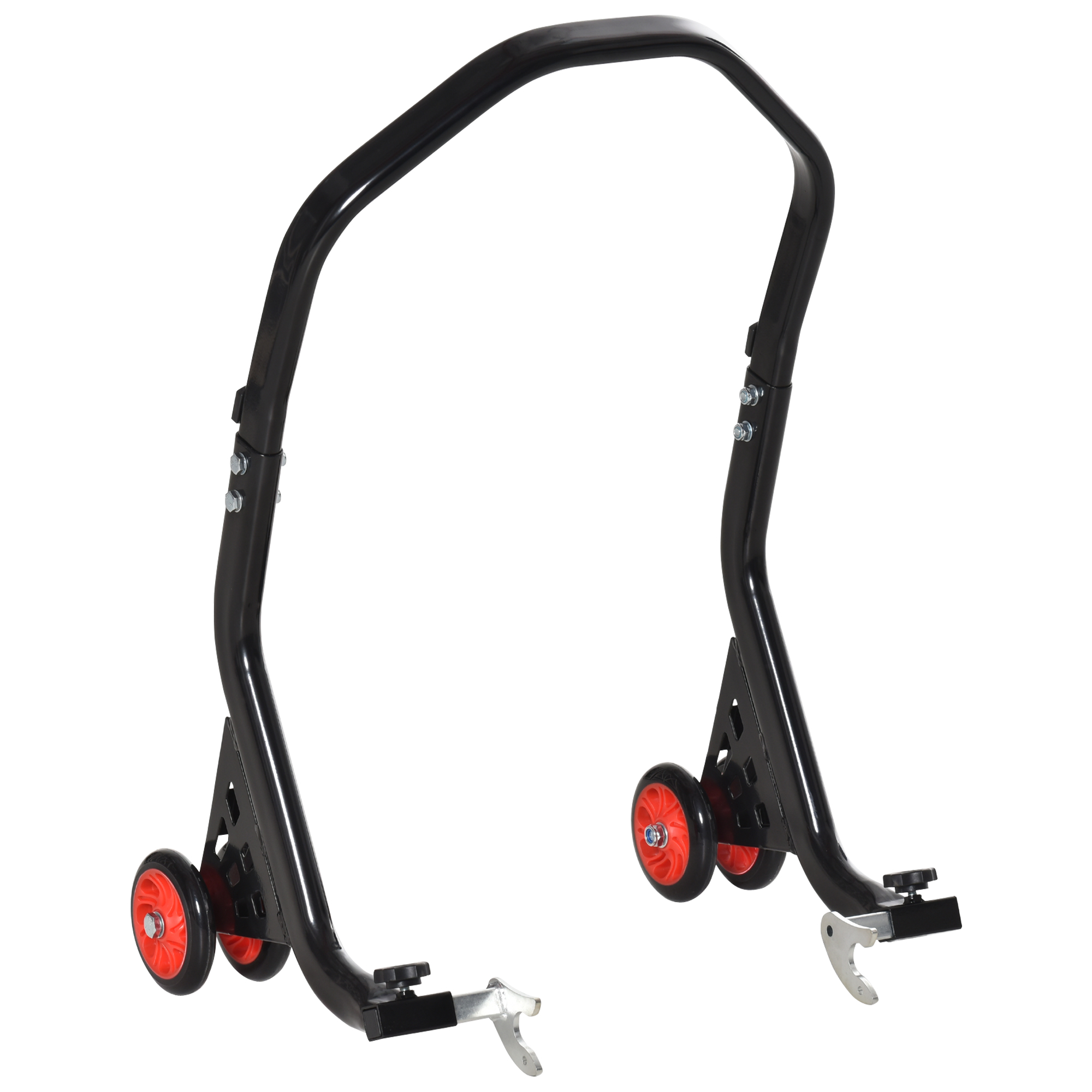 Easycomfort Cavalletto Alzamoto Posteriore Universale e Regolabile Cavalletto Spostamoto per Moto Sportive Fino 200kg Nero