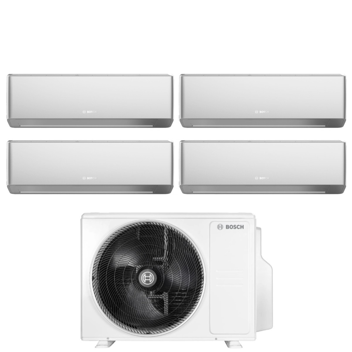 Condizionatore Quadri Split Bosch CLIMATE 7000i SILVER 7+7+7+12 con 5000M 105/4 E R-32 Wi-Fi Integrato