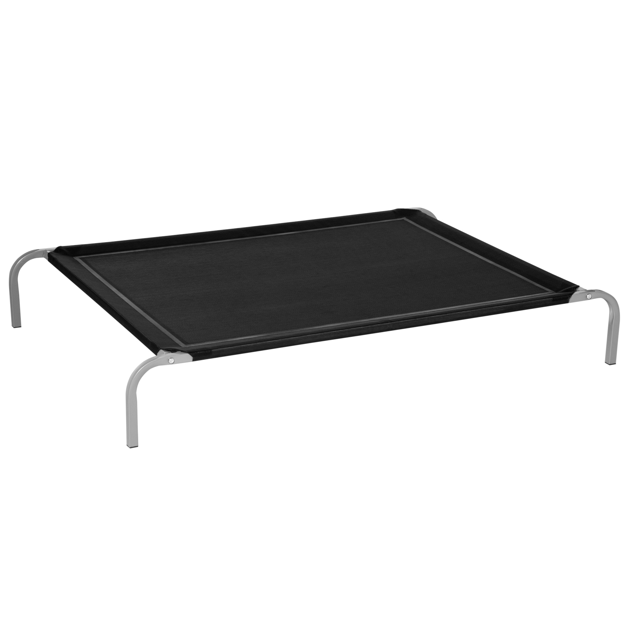 Easycomfort Lettino per Cani da Interno ed Esterno Capacità fino a 32kg con Tessuto Traspirante 130x90x20cm Nero