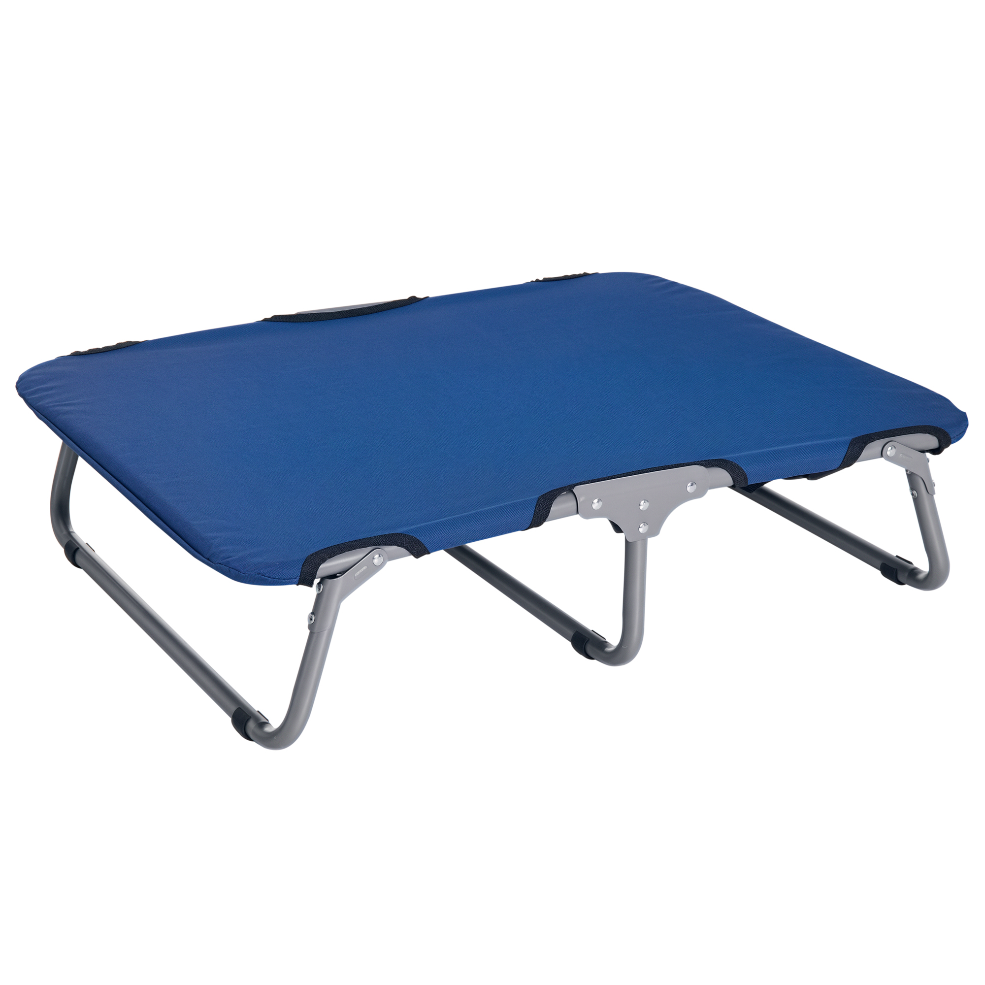 Easycomfort Brandina per Cani Taglia Piccola Pieghevole per Interno ed Esterno, Lettino per Cani Rialzato, in Acciaio e Tessuto Oxford, 71x58x20 cm, Blu