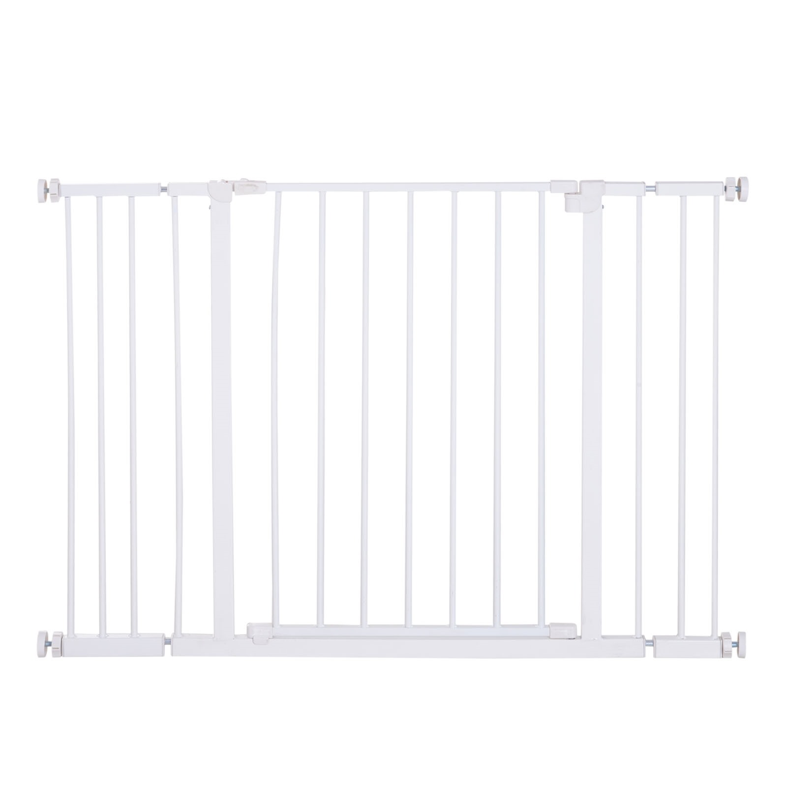 Easycomfort Cancellino per Cani di Sicurezza Estensibile da 76-107cm Montaggio a Pressione, Metallo e Plastica, Bianco