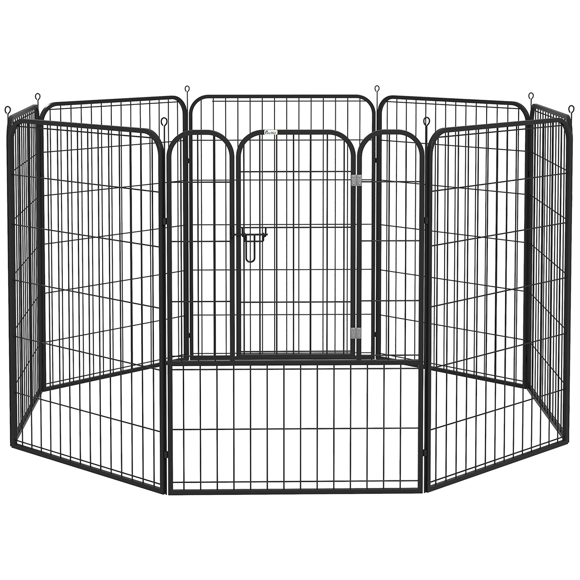Easycomfort Recinto per Cani e per Cuccioli, Recinto Modulare per Cani da Interno ed Esterno in Metallo e Acciaio 8 Pannelli 80x100cm