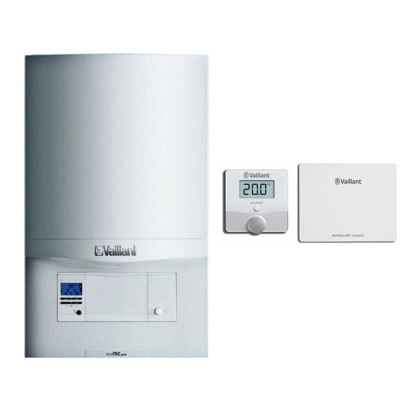 Caldaia a Condensazione Vaillant ECOTEC PRO VMW 236/5-3+ con SensoROOM Connect Wi-Fi 0020256400 Metano/Gpl Completo di Kit Scarico Fumi