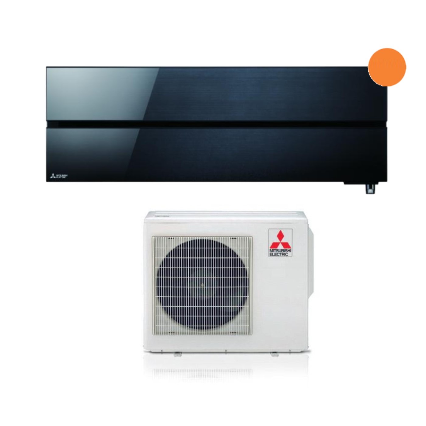 Condizionatore Mitsubishi Electric Kirigamine Style 9000 Btu Onyx Black R-32 Wi-Fi Integrato