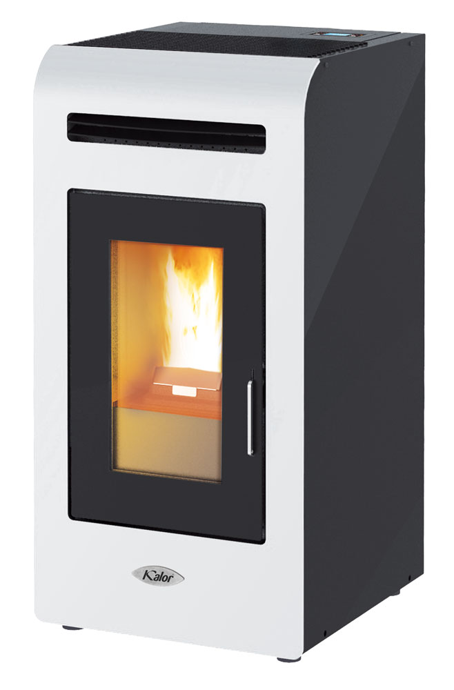 Stufa a Pellet KALOR modello MIA 16 da 16.3 kW in acciaio vari colori disponibili