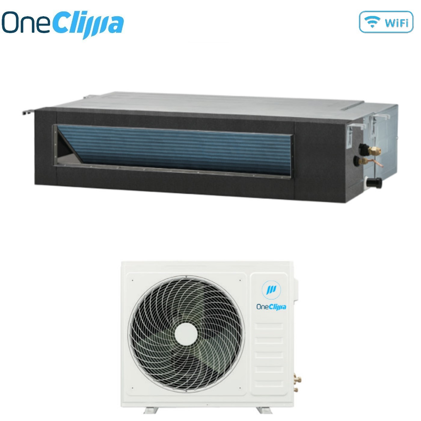 Condizionatore OneClima Canalizzato 24000 Btu AIR 24 CNL-M R-32 Wi-Fi Optional con Controllo Cablato di serie