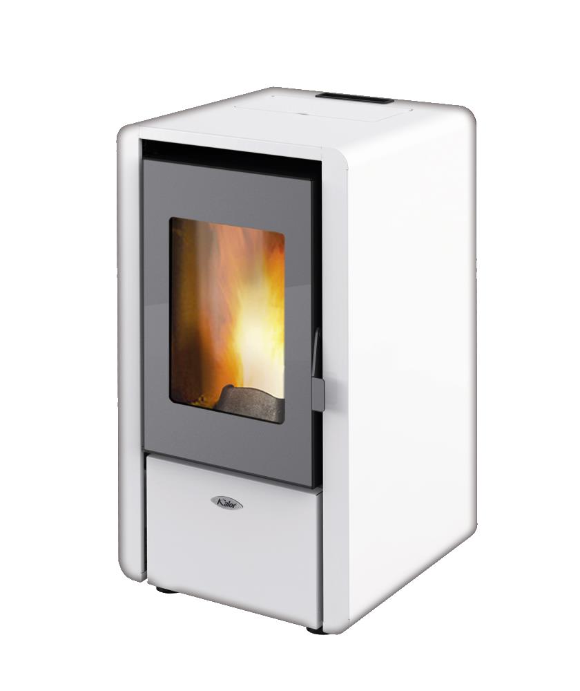 Stufa a Pellet Ventilata Kalor PETIT 6 da 7 kW in Acciaio Disponibile In Vari Colori