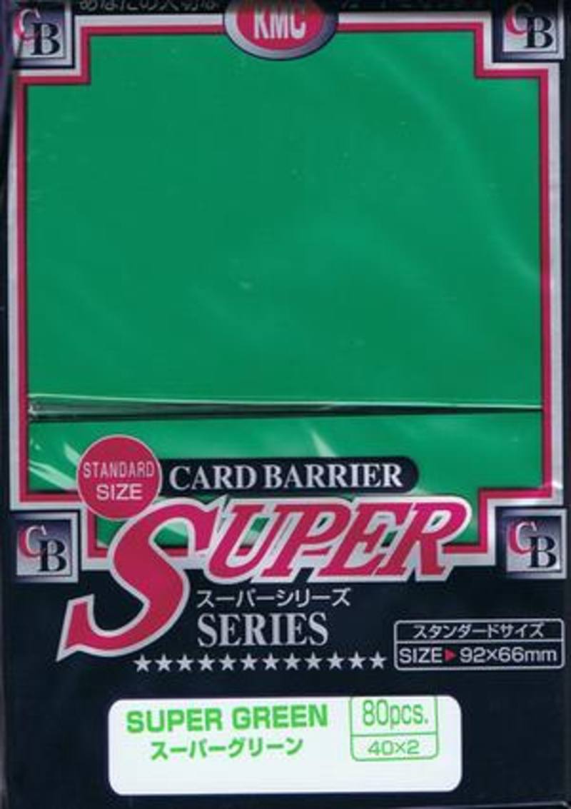 80 Bustine Protettive Kmc Standard 66X92mm Super Green Magic Carte Tornei Mtg