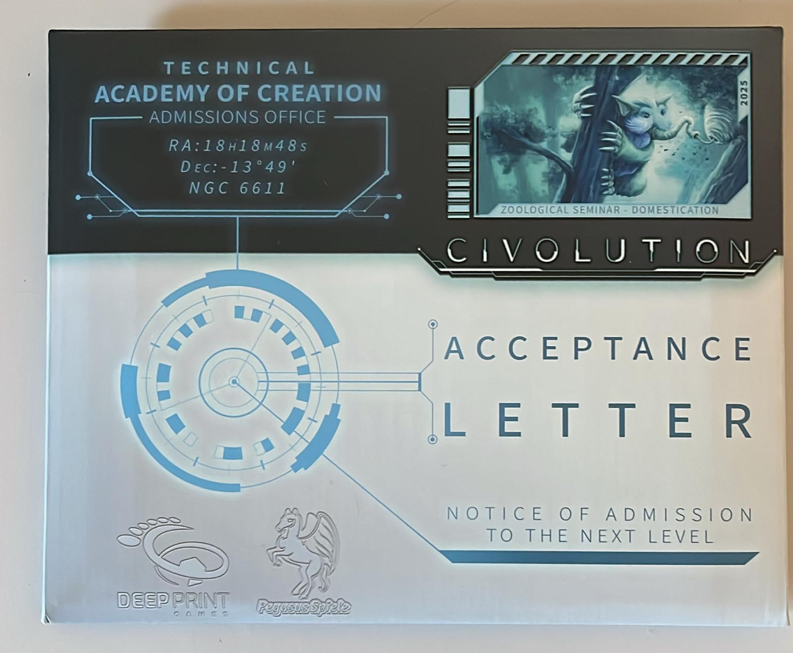 Gioco Da Tavolo Civolution Usato Acceptance Letter Inglese Espansione Pegasus