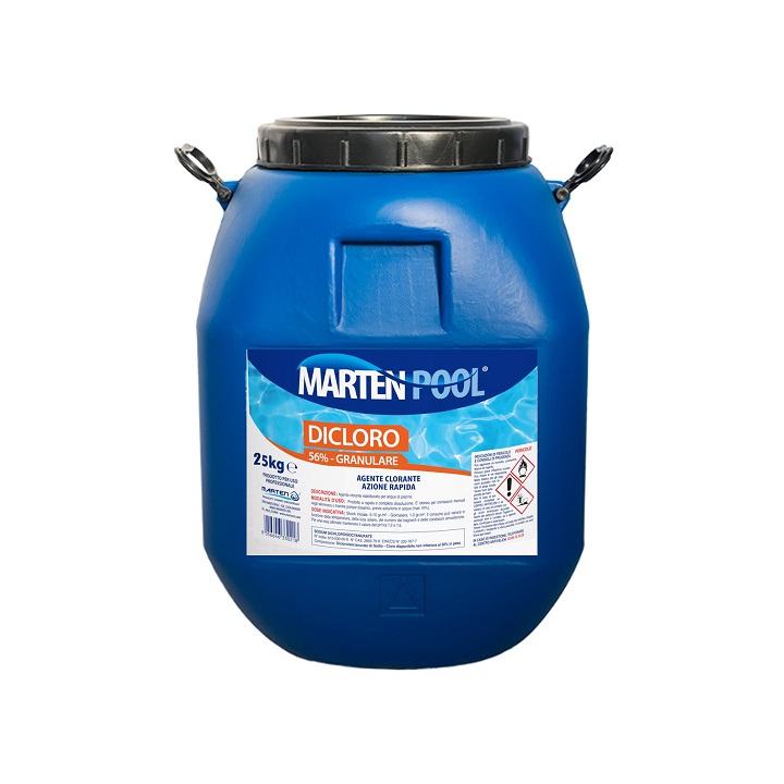 Image of Dicloro 56% granulare 25kg | Agente clorante stabilizzato per acque di piscina