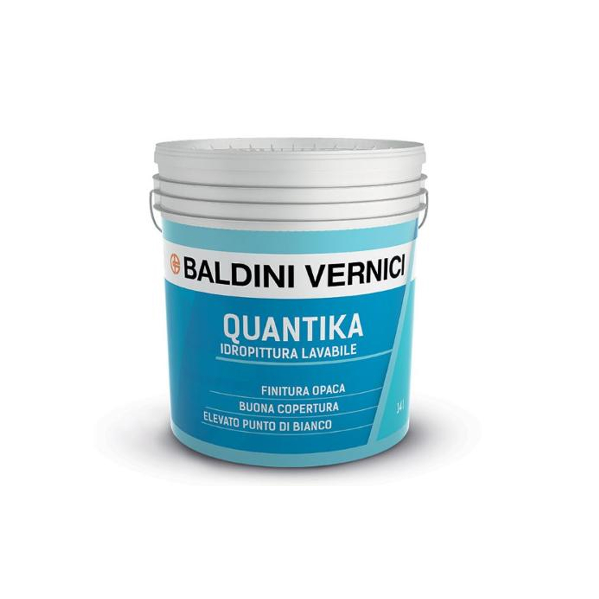 Image of Quantika Idropittura Lavabile Bianco Antigoccia Per Interni 14lt
