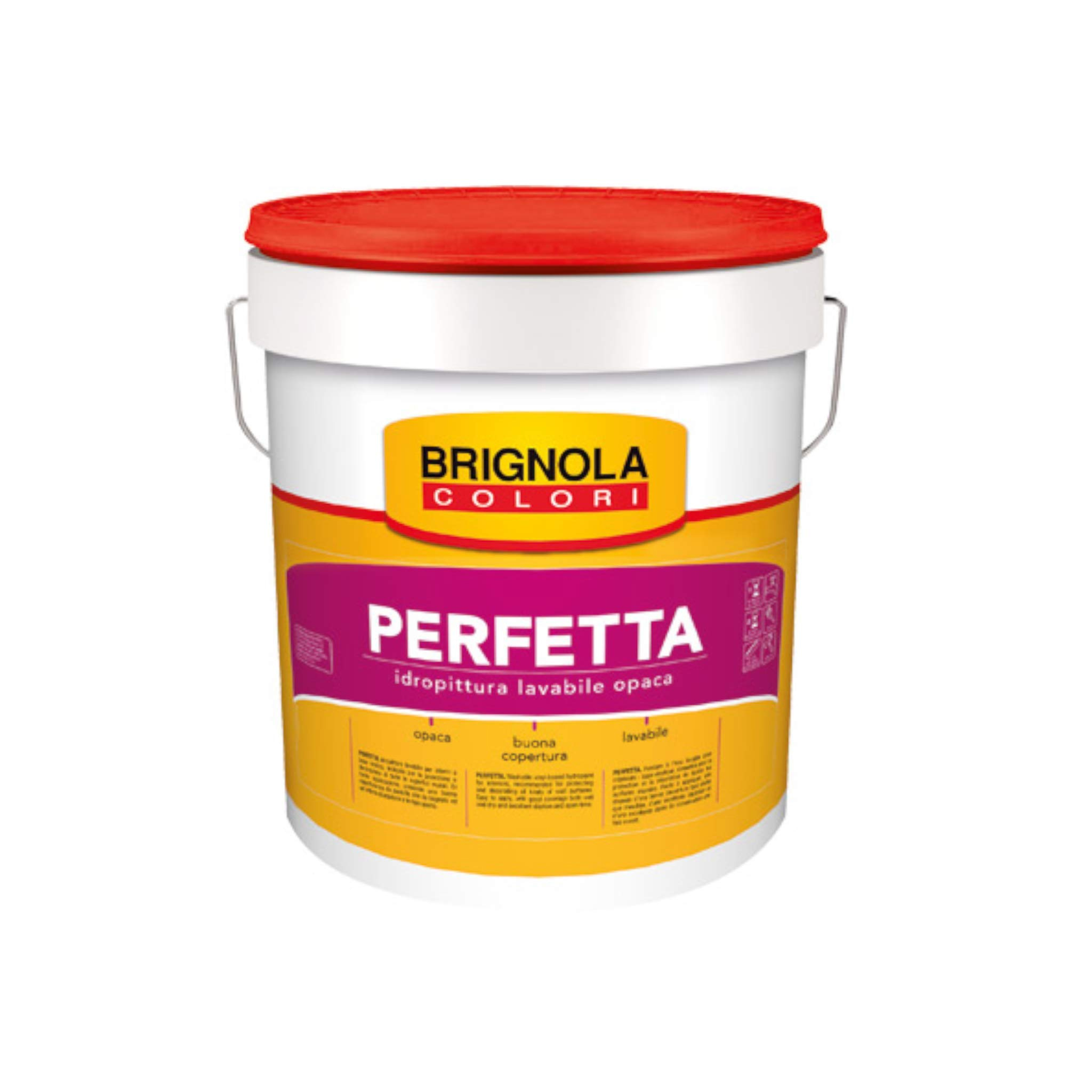 Image of Brignola Perfetta Idropittura Vinilica Opaca Lavabile 14lt