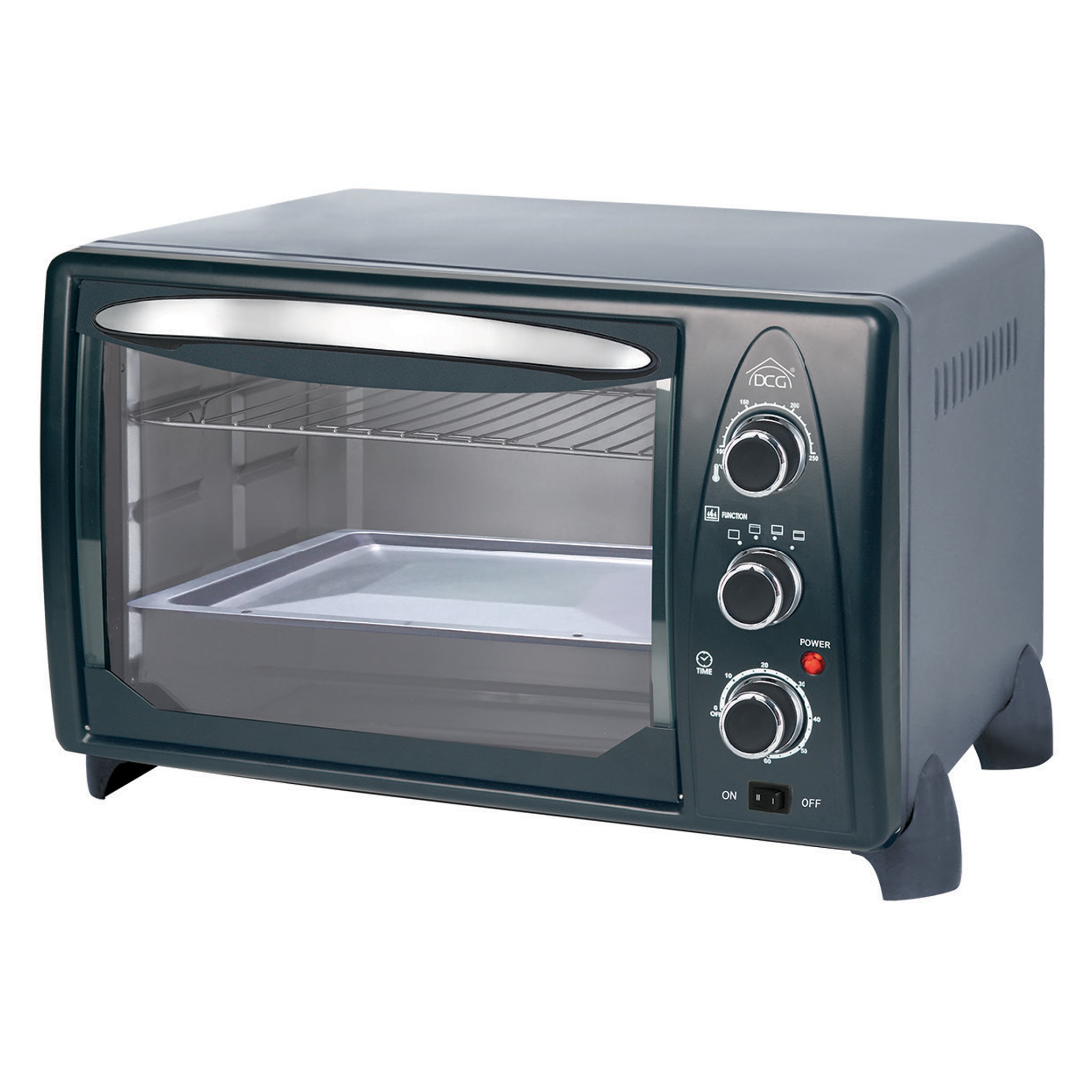 Image of Forno elettrico ventilato 24 litri con termostato regolabile DCG MB9824N, 4 Posizioni di cottura, 100°-230°, Timer 60 minuti
