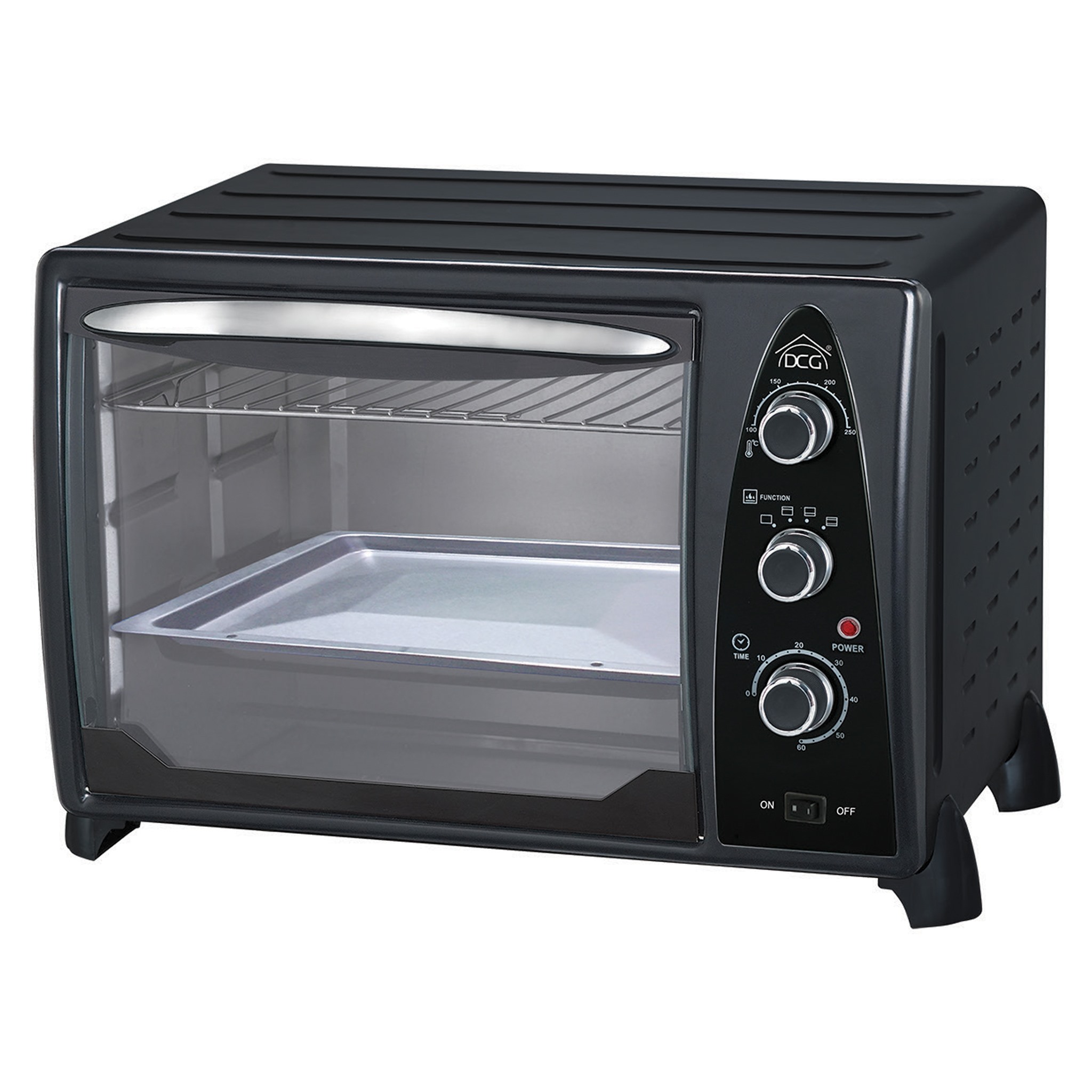Image of Forno elettrico ventilato 35 litri con termostato regolabile DCG MB9835N, 4 Posizioni di cottura, 100°-230°, Timer 60 minuti