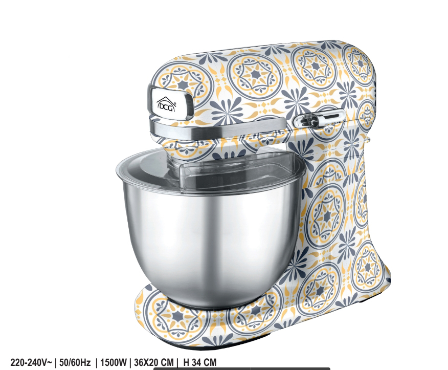 Image of Impastatrice In Alluminio Con Frusta Per montare in SS, Gancio Per Impastare, Frusta A Foglia E Flessibile - DCG FL1530