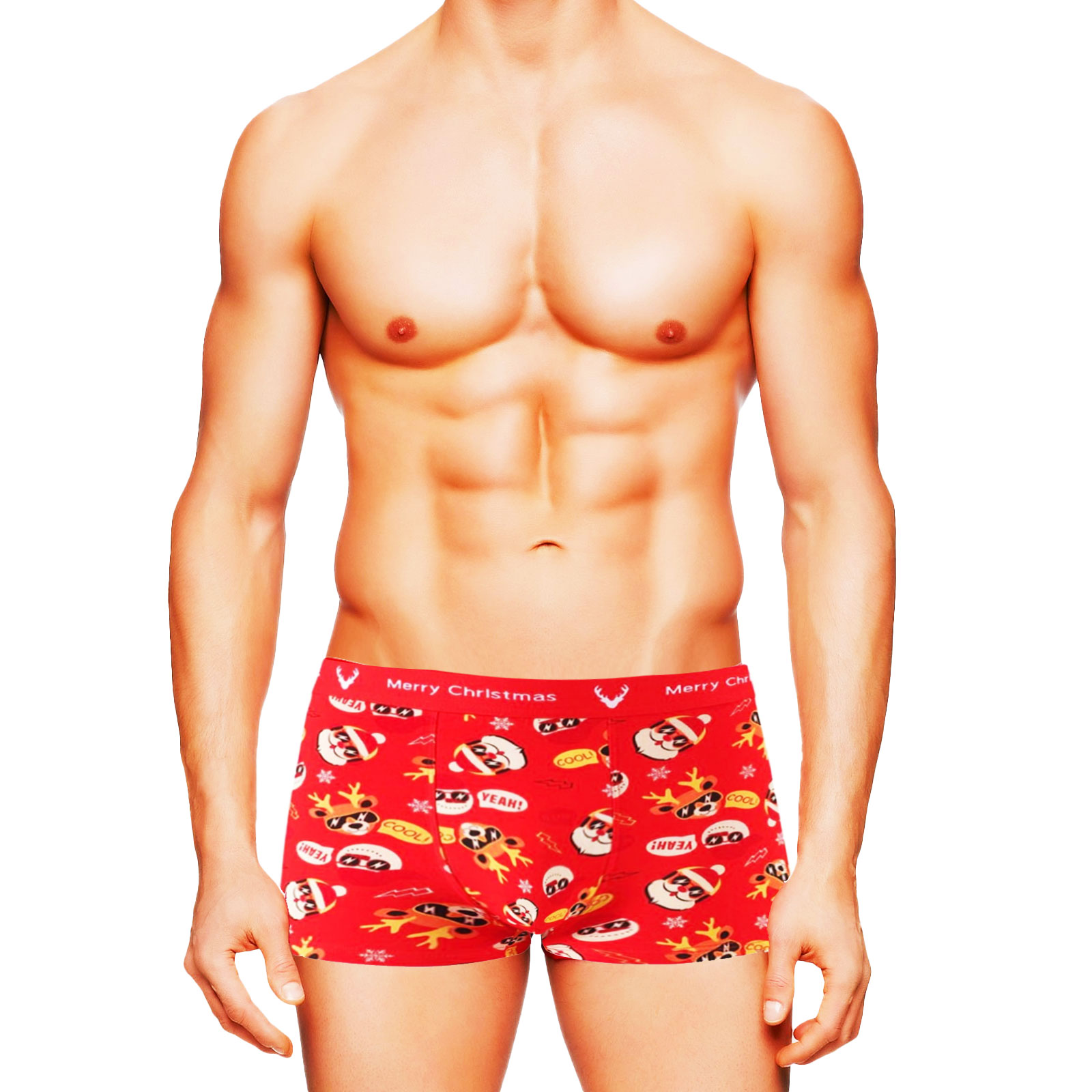 Boxer Homme Noël – Coton Doux, Taille élastique, Imprimé Festif – Idéal Pour Les Fêtes