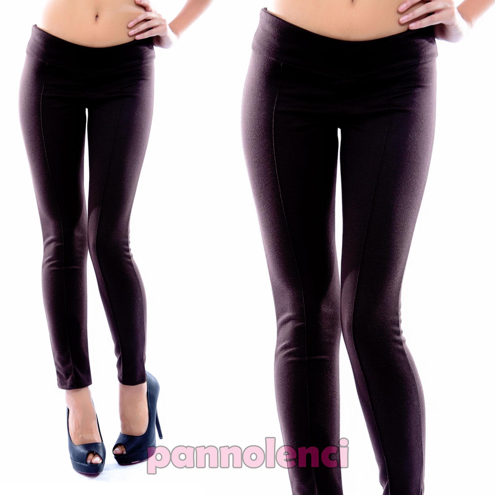 Pantaloni donna leggings elasticizzati eleganti riga aderenti nuovi AS-6009