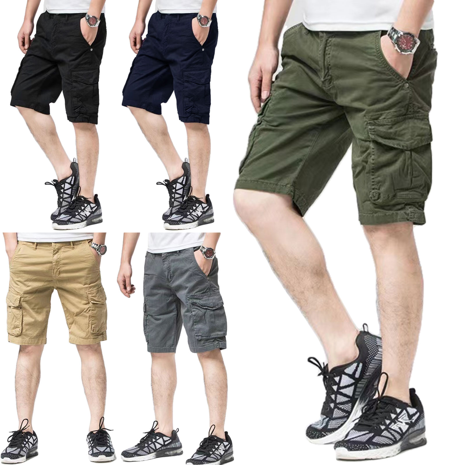 【KOOLOSET】Back Pocket Nylon Bermuda Pants Discount Uniform Shorts - Tactical Shorts - 6-Pocket 100