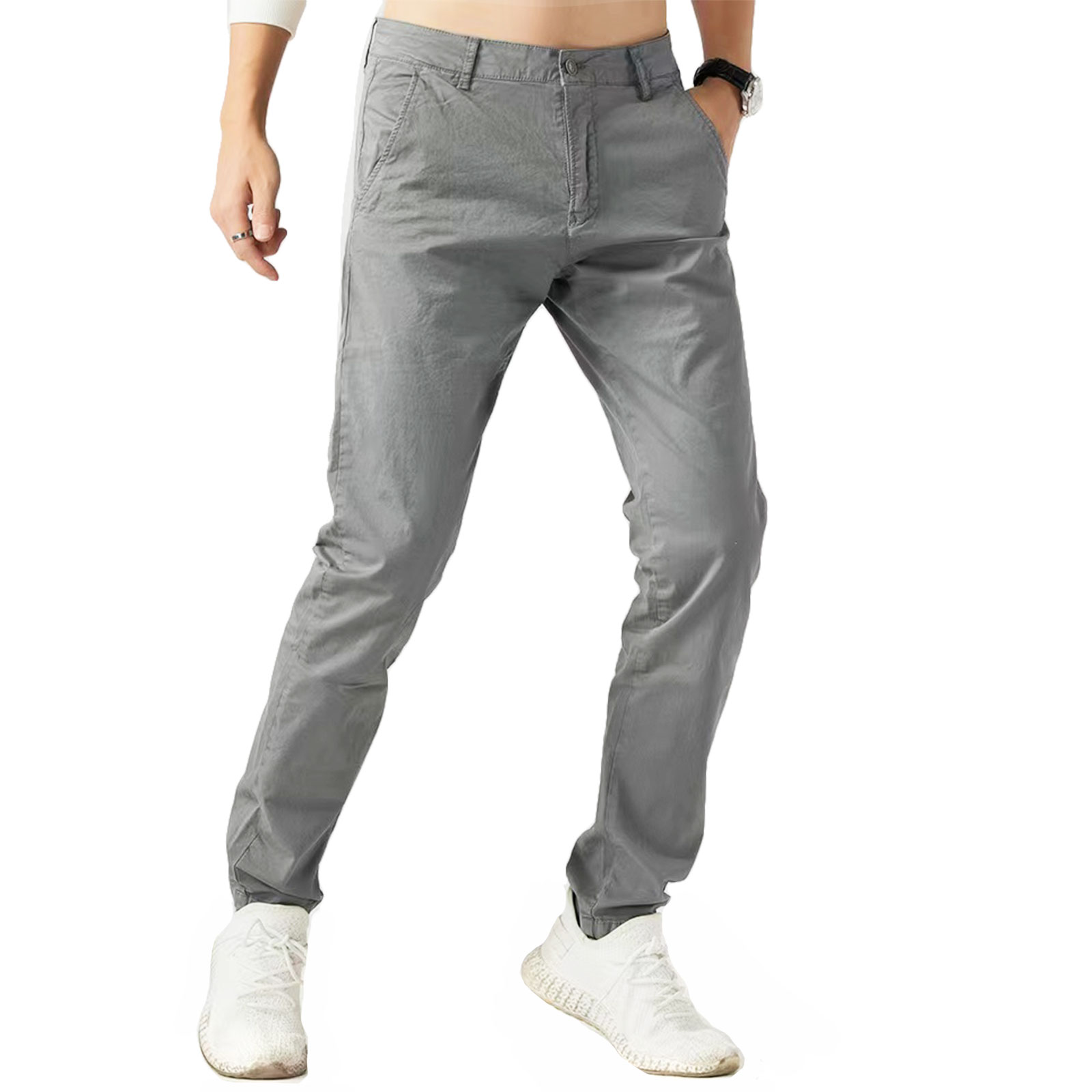 Pantaloni uomo chino cotone casual eleganti primavera basic TOOCOOL G6582 - Imagen 5 de 8