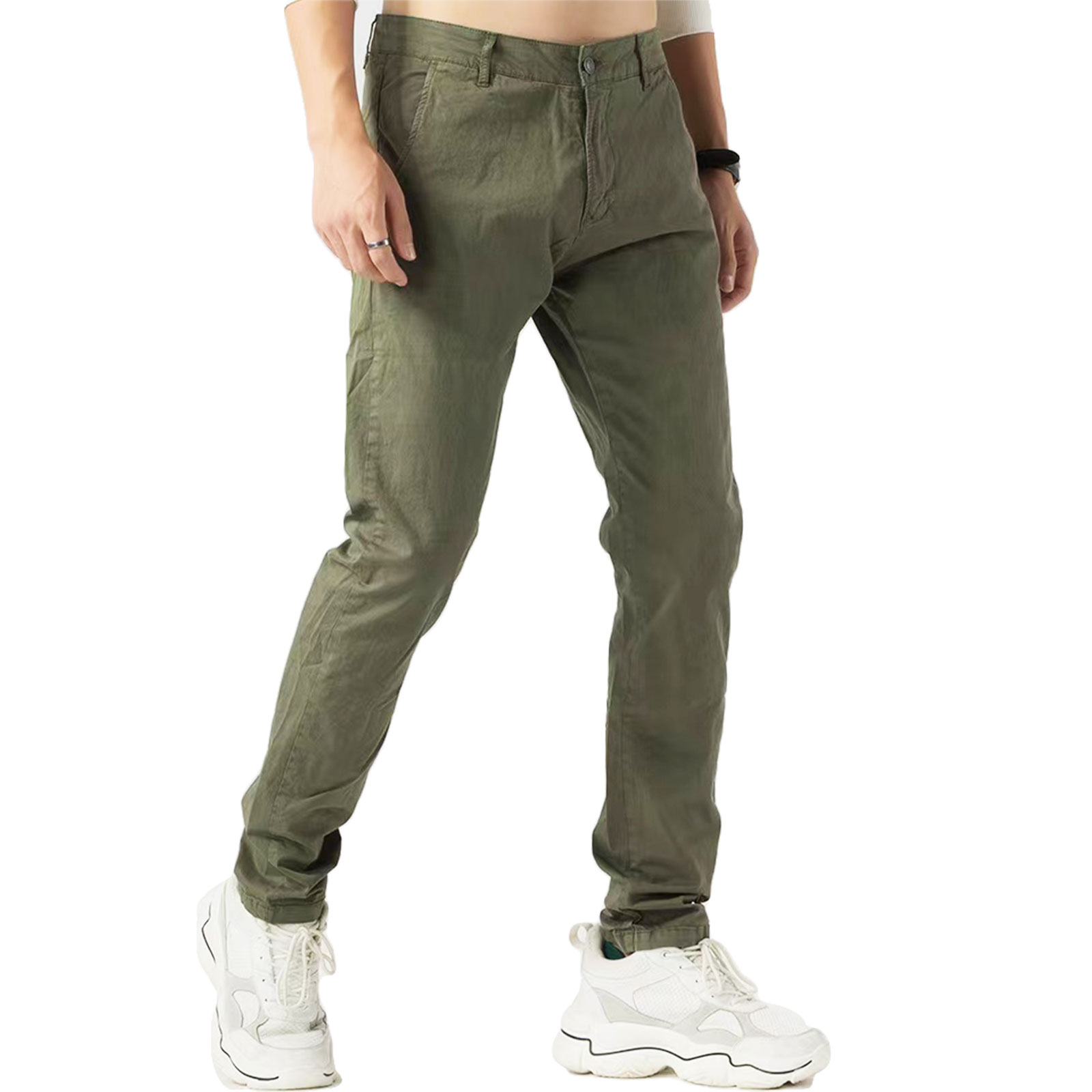 Pantaloni uomo chino cotone casual eleganti primavera basic TOOCOOL G6582 - Imagen 2 de 8