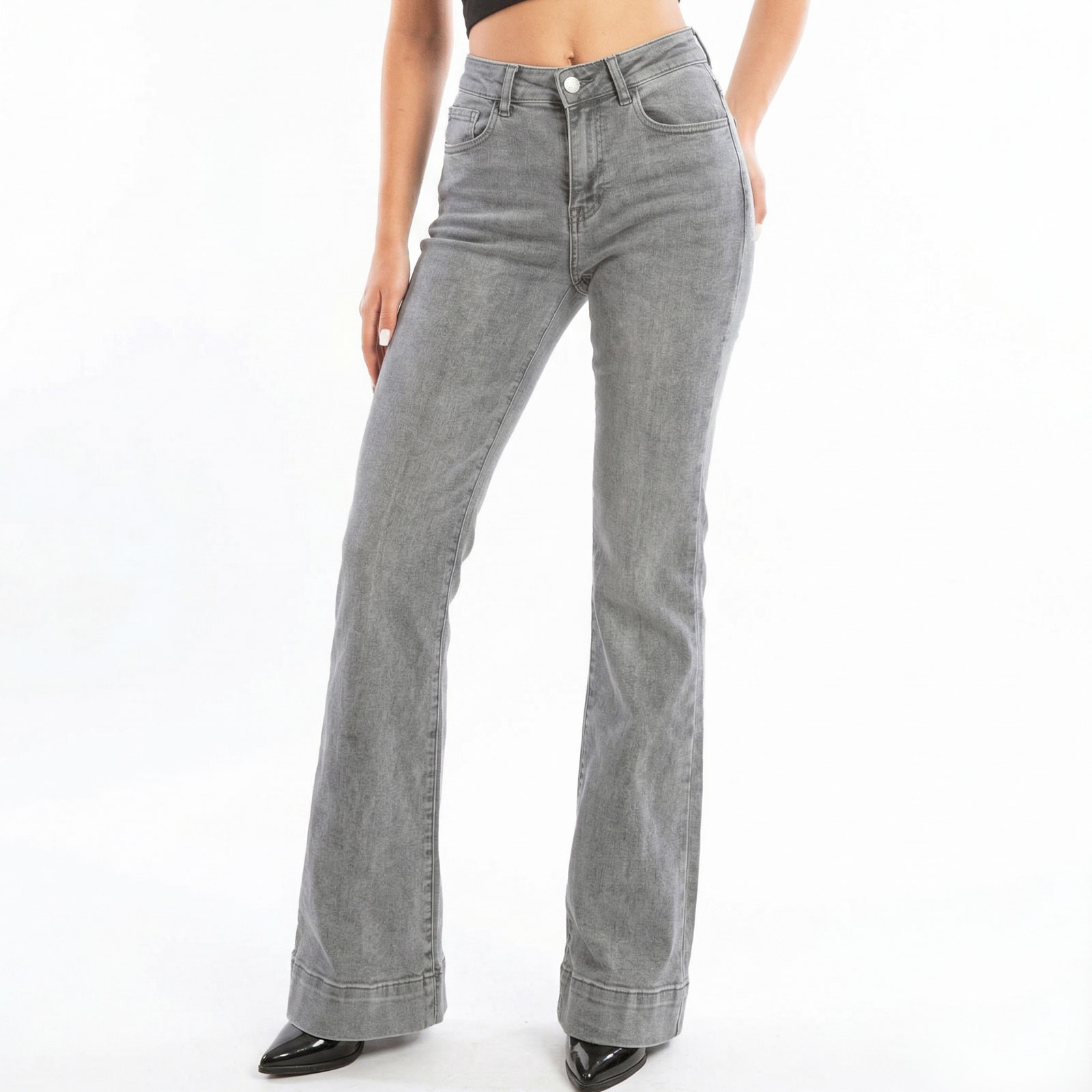 Women's Elephant Leg Stretchy High Waist Jeans TOOCOOL KM3560
