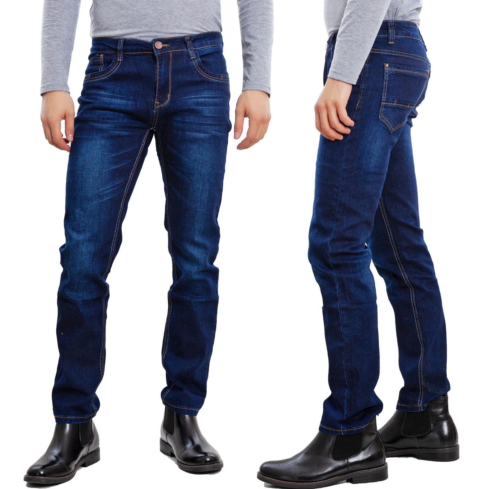 Jeans uomo pantaloni regular fit denim vita regolare 4 stagioni TOOCOOL LE-2487