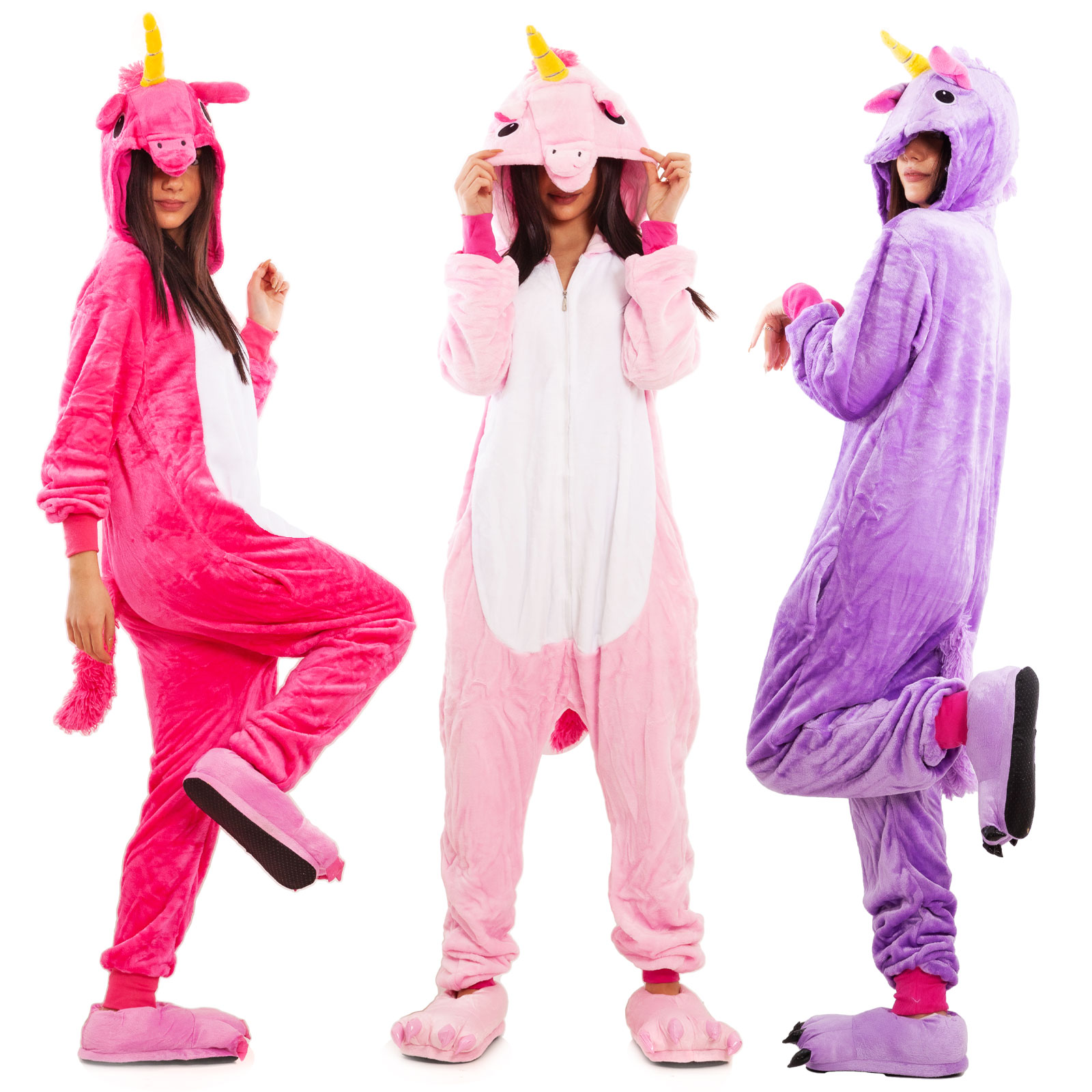 Pigiama Intero Bambina Unicorno Che Si Illumina Al Buio - Tuta In Pile Calda Per Ragazze - Foto 7