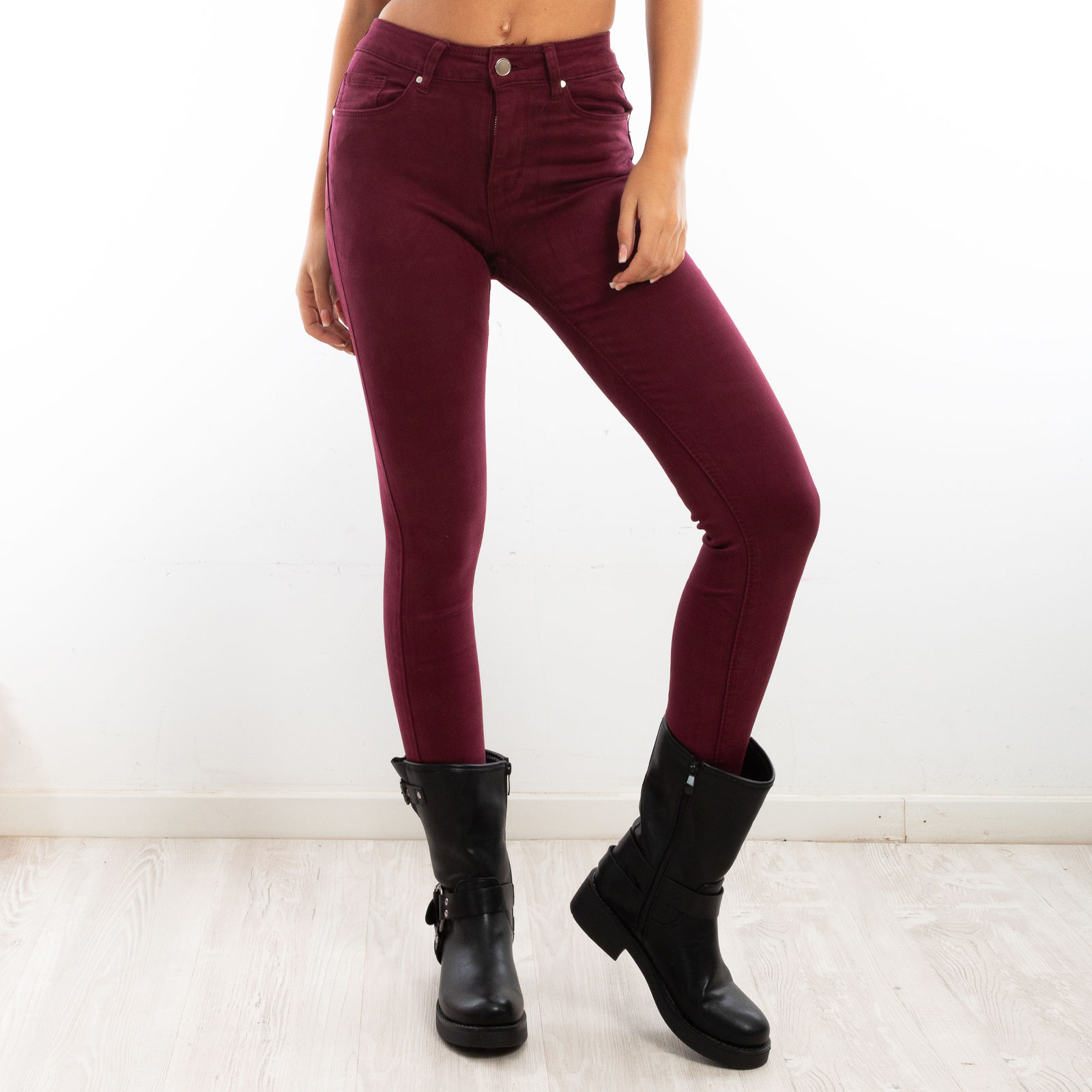 Jeans donna pantaloni skinny slim elasticizzati push up aderenti nuovi M5780 - Photo 71/94