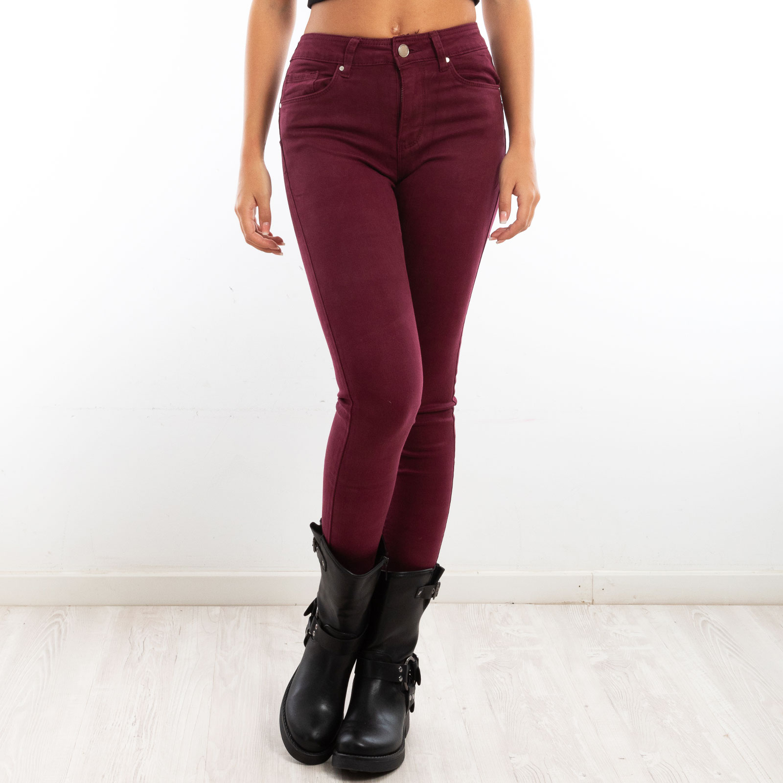 Jeans donna pantaloni skinny slim elasticizzati push up aderenti nuovi M5780 - Photo 72/94