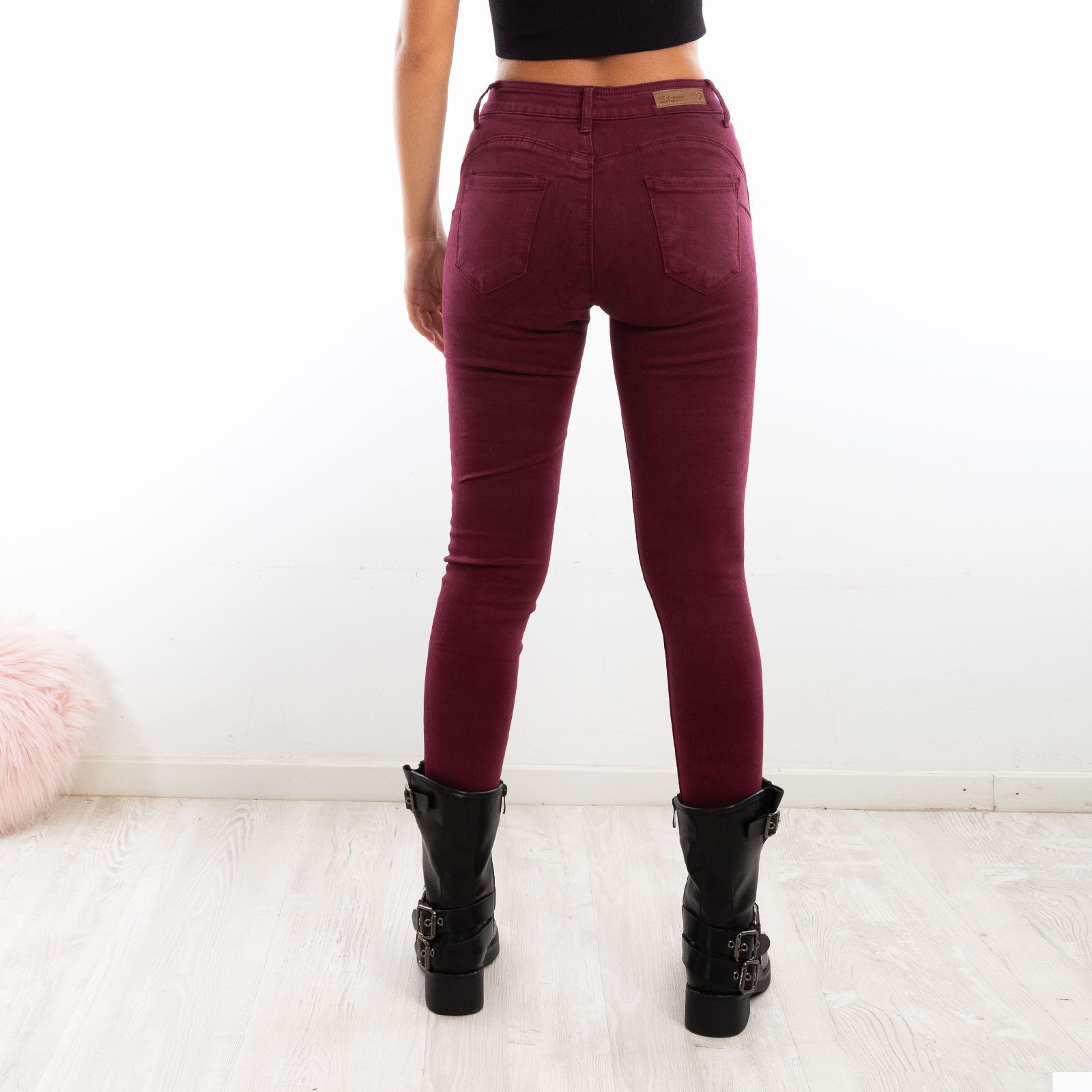 Jeans donna pantaloni skinny slim elasticizzati push up aderenti nuovi M5780 - Photo 74/94