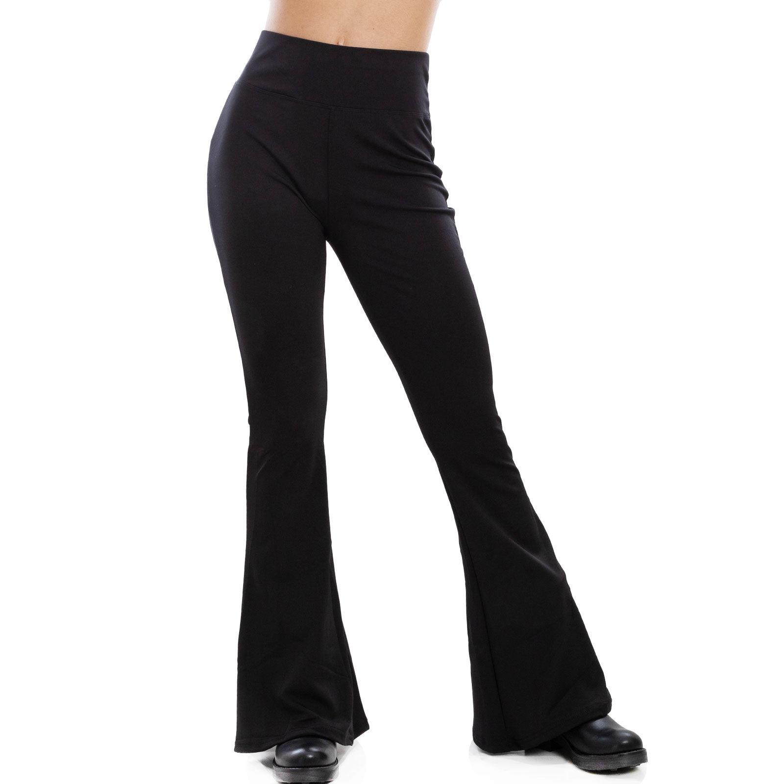 Damen Leggings Stretch Pfote Glocke Flare High Waist Yoga TOOCOOL VI-107 - Bild 10 von 22