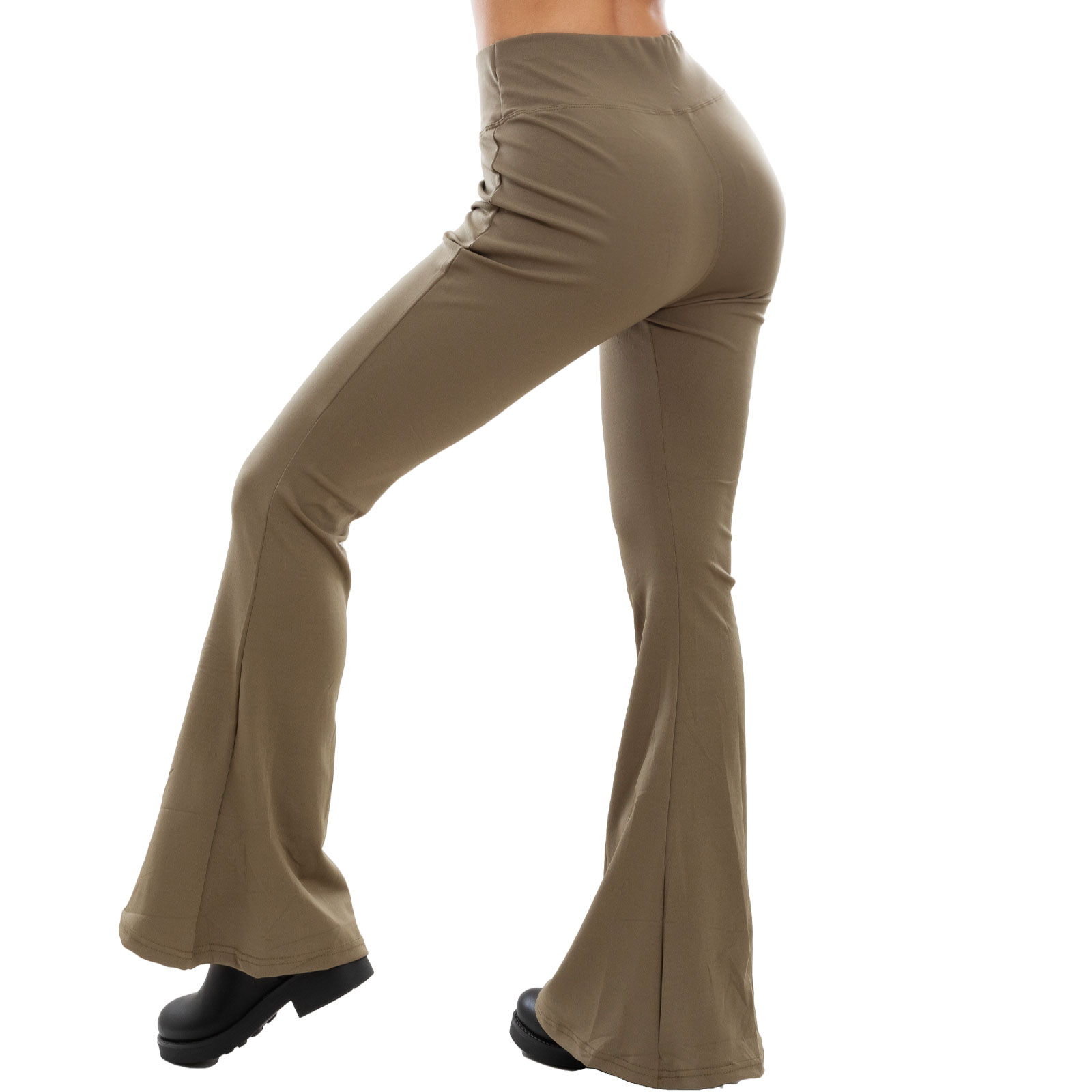 Damen Leggings Stretch Pfote Glocke Flare High Waist Yoga TOOCOOL VI-107 - Bild 3 von 22