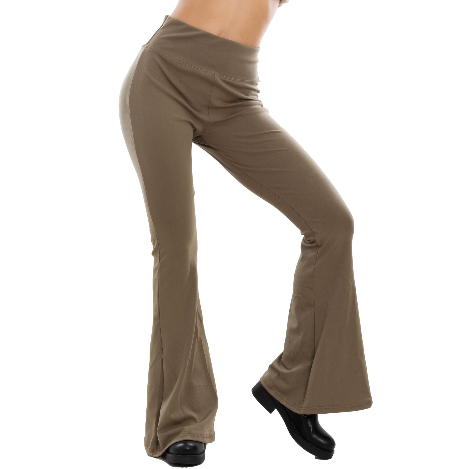 Damen Leggings Stretch Pfote Glocke Flare High Waist Yoga TOOCOOL VI-107 - Bild 8 von 22