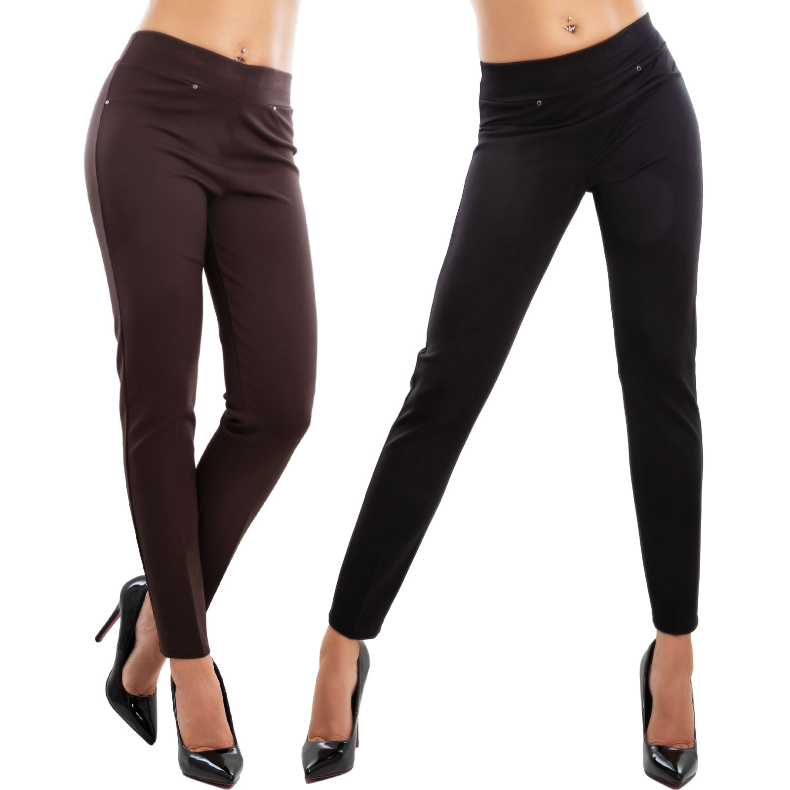 Elegant Women's Classic Winter Cigarette Pants Curvy TOOCOOL VI-2030