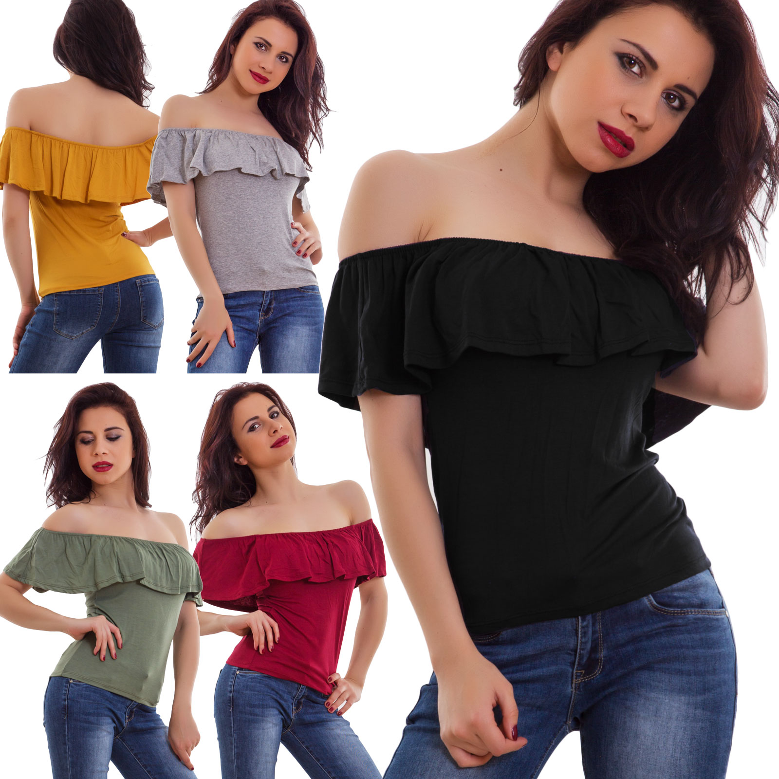 T-shirt féminin Top Gitana Ruches Nude Boulder Shirt Sleeve AS-0790
