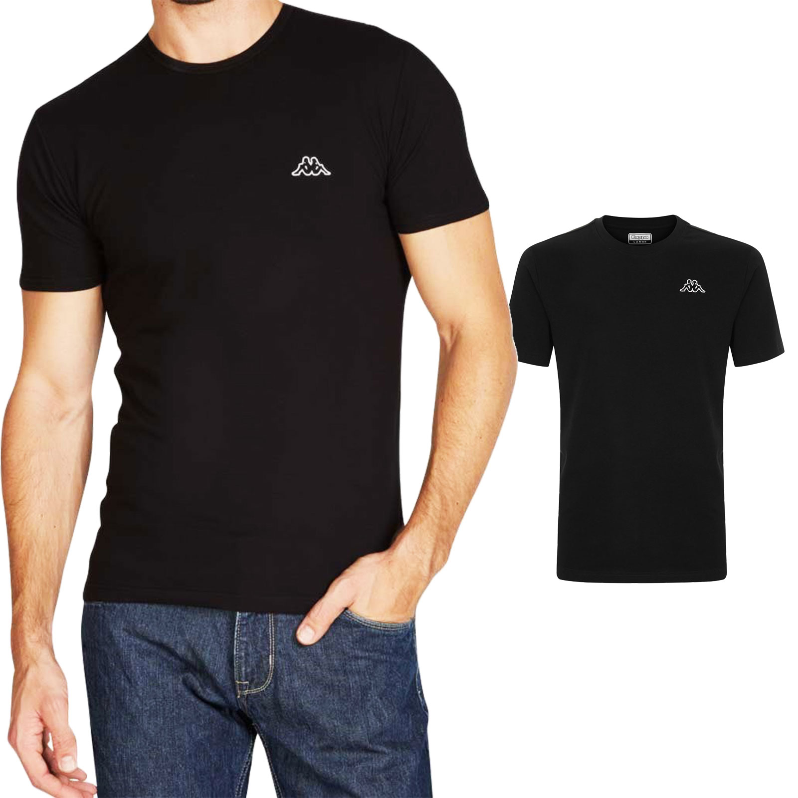 Stock 2 t-shirt uomo Kappa mezza manica maglietta slim fit TOOCOOL | eBay